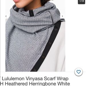 NWOT Lululemon Vinyasa Scarf (grey herringbone)